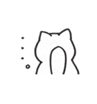 手書きしろねこスタンプ（個別スタンプ：6）
