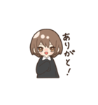 女の子とときどき猫（個別スタンプ：3）