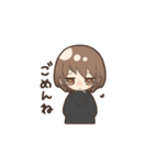 女の子とときどき猫（個別スタンプ：4）