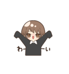 女の子とときどき猫（個別スタンプ：7）