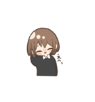 女の子とときどき猫（個別スタンプ：10）