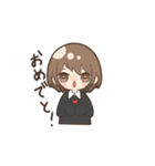 女の子とときどき猫（個別スタンプ：15）