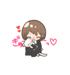 女の子とときどき猫（個別スタンプ：30）