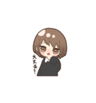 女の子とときどき猫（個別スタンプ：34）