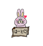 桃色兎さん（個別スタンプ：35）
