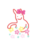 ふにゃふにゃうさぎ（個別スタンプ：5）