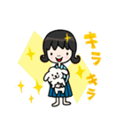 白バラちゃんと黒バラちゃん（個別スタンプ：1）