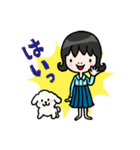 白バラちゃんと黒バラちゃん（個別スタンプ：3）