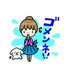 白バラちゃんと黒バラちゃん（個別スタンプ：8）