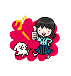 白バラちゃんと黒バラちゃん（個別スタンプ：9）