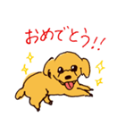 トイプードルのケキゴースタンプ（個別スタンプ：3）