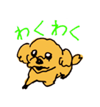 トイプードルのケキゴースタンプ（個別スタンプ：6）