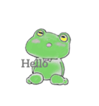カエルの女の子（個別スタンプ：1）