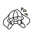 しろいおんなのこすたんぷ（個別スタンプ：24）
