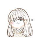 韓国の女子高生（個別スタンプ：1）