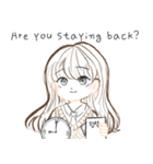韓国の女子高生（個別スタンプ：11）