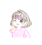 韓国の女子高生（個別スタンプ：16）