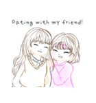 韓国の女子高生（個別スタンプ：17）