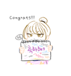 韓国の女子高生（個別スタンプ：18）
