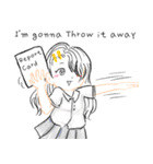 韓国の女子高生（個別スタンプ：21）