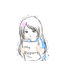 韓国の女子高生（個別スタンプ：30）