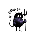 ミニマム悪魔といつでもハロウィン（個別スタンプ：1）