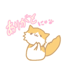 長毛にゃんこ/レッドタビー＆ホワイト（個別スタンプ：6）