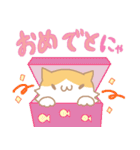 長毛にゃんこ/レッドタビー＆ホワイト（個別スタンプ：21）