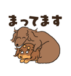 ダックス一家の家族スタンプ（個別スタンプ：24）
