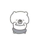 けなげな白くま はびくん（個別スタンプ：1）