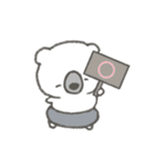 けなげな白くま はびくん（個別スタンプ：5）