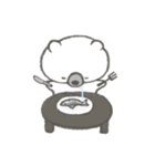 けなげな白くま はびくん（個別スタンプ：35）