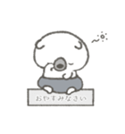 けなげな白くま はびくん（個別スタンプ：38）