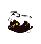 黒猫とオノマトペスタンプ（個別スタンプ：34）