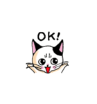 黒ブチにゃん（個別スタンプ：3）