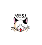 黒ブチにゃん（個別スタンプ：4）