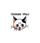 黒ブチにゃん（個別スタンプ：6）