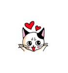 黒ブチにゃん（個別スタンプ：8）