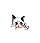 黒ブチにゃん（個別スタンプ：21）