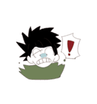 黒髪スタンプ（個別スタンプ：6）