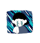 黒髪スタンプ（個別スタンプ：7）