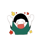 黒髪スタンプ（個別スタンプ：14）