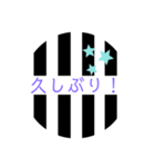 白黒ストライプの日常ワード（個別スタンプ：5）