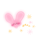 ふわふわ♡まめうさちゃん（個別スタンプ：1）