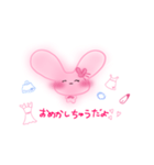 ふわふわ♡まめうさちゃん（個別スタンプ：4）