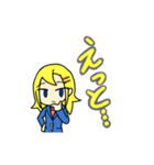 銀髪少女と金髪少女のすたんぷ（個別スタンプ：21）