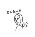 【毎日使える】強風に遭遇してる女の子達（個別スタンプ：13）