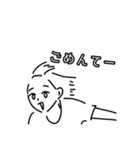 【毎日使える】強風に遭遇してる女の子達（個別スタンプ：16）