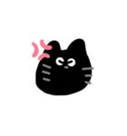 ゆる〜い黒猫のお顔スタンプ（個別スタンプ：11）