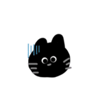 ゆる〜い黒猫のお顔スタンプ（個別スタンプ：16）
